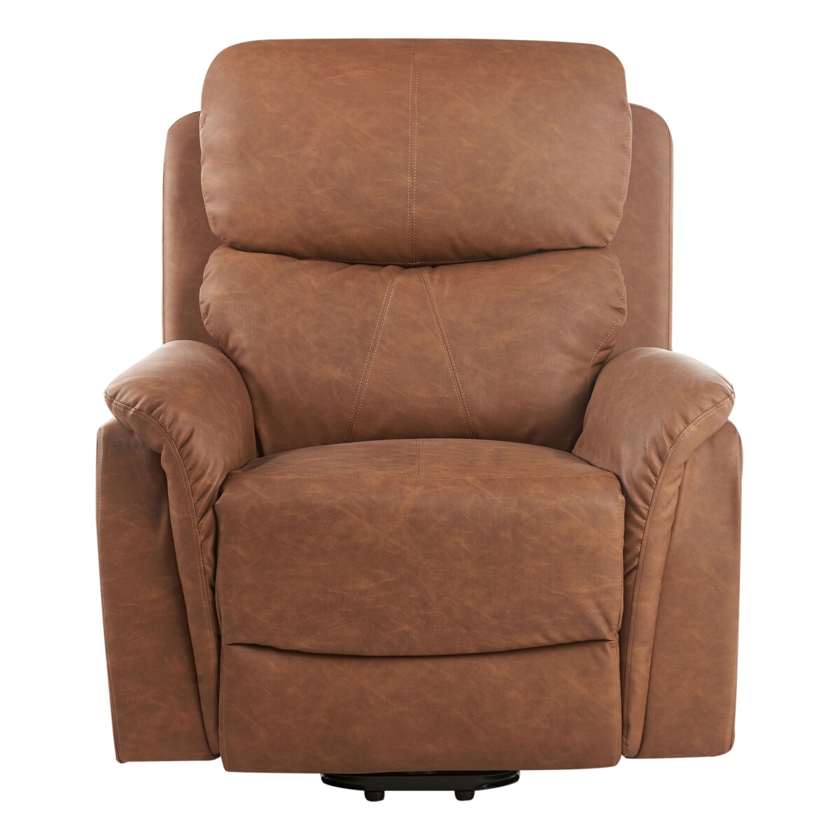 Elektryczny fotel rozkładany GLORIE Z masażem Ekoskóra Brązowy