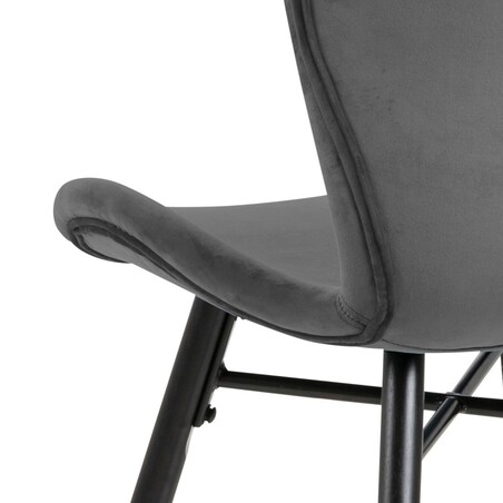Krzesło Batilda VIC Dark grey tapicerowane