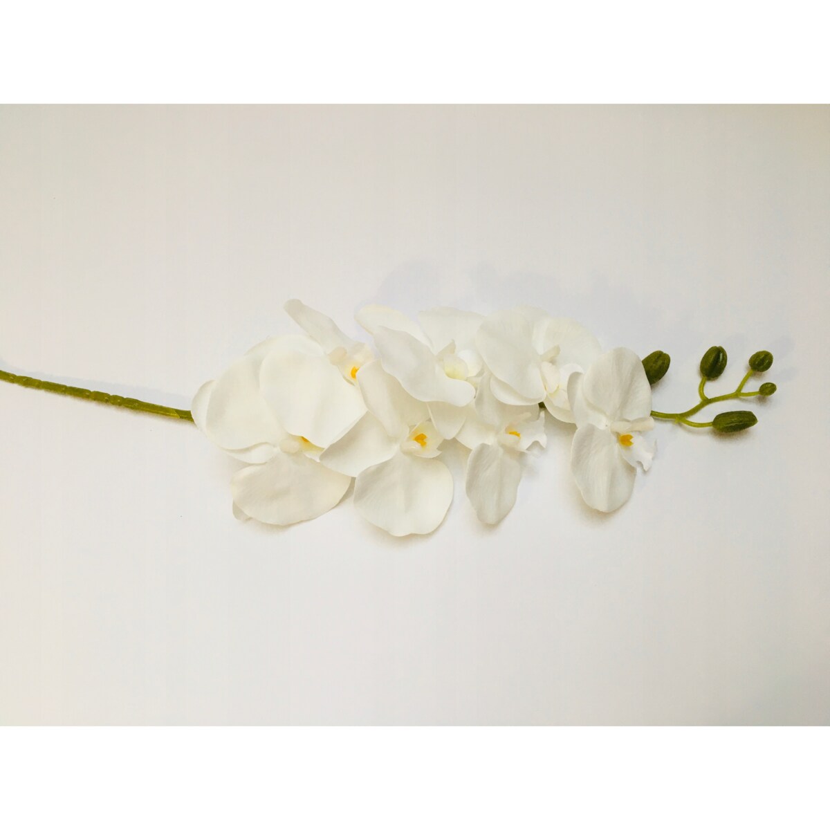 BIAŁY GUMOWANY STORCZYK NA ŁODYDZE piękny na dekoracje wazonu bukietu ślub