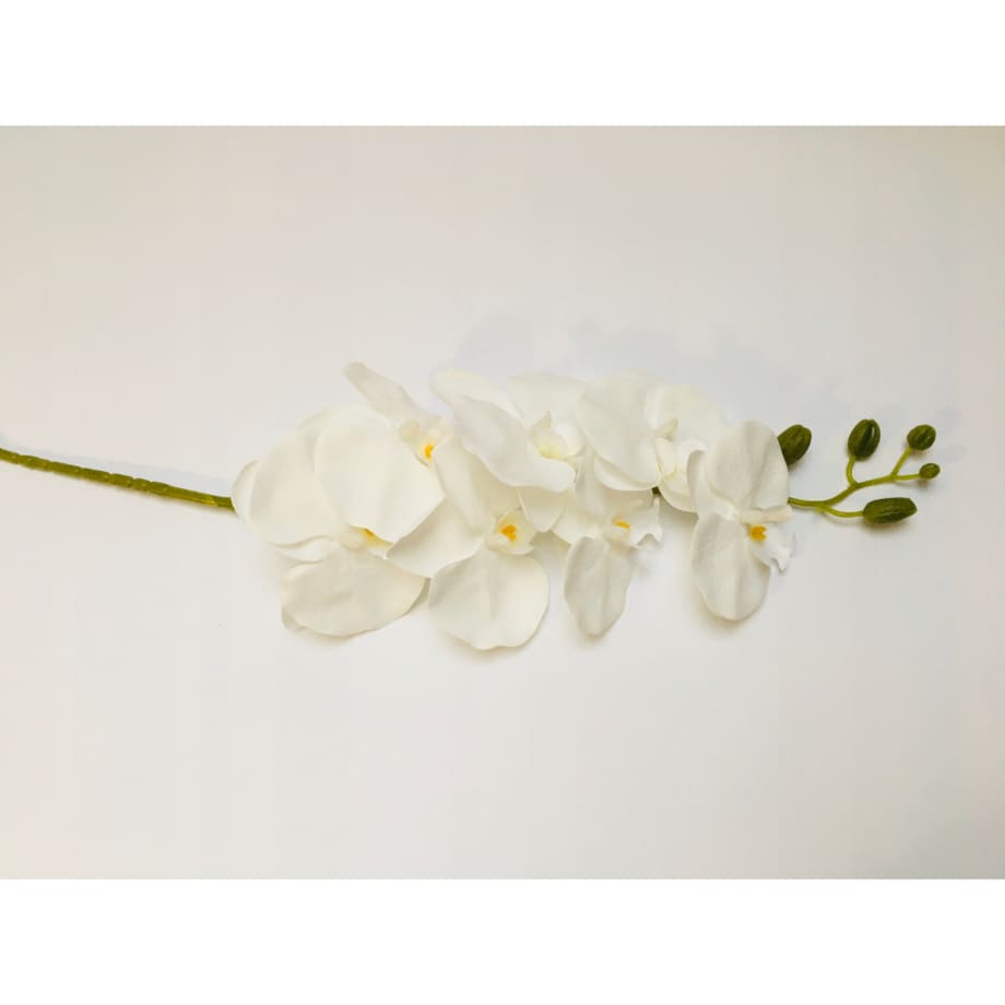 BIAŁY GUMOWANY STORCZYK NA ŁODYDZE piękny na dekoracje wazonu bukietu ślub