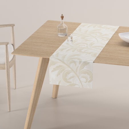 Bieżnik prostokątny 40x130 ecru liście akantu
