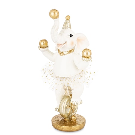 Figurka - słoń na monocyklu 16x9x5,5 cm CIRCO