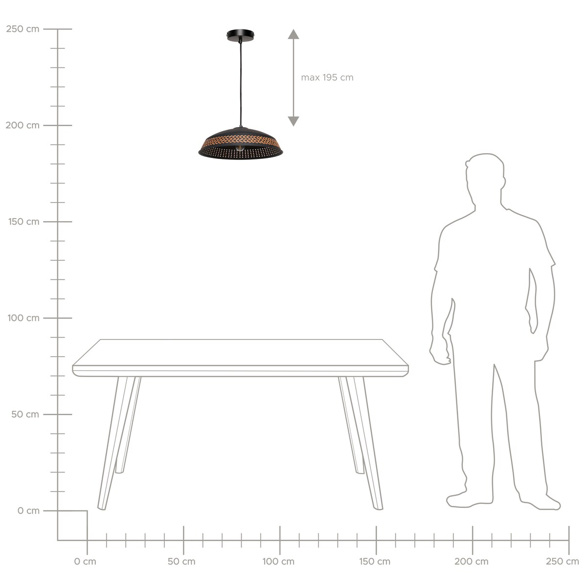 Lampa wisząca MINILLAS Metal Czarny
