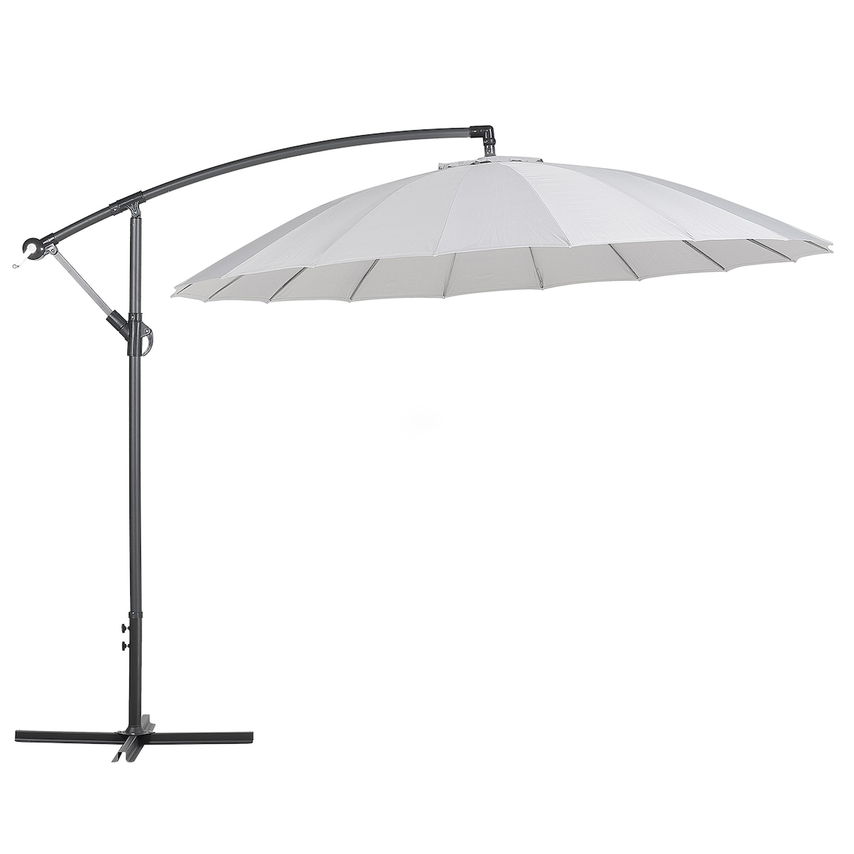 Parasol ogrodowy na wysięgniku 268 cm CALABRIA II Jasnoszary