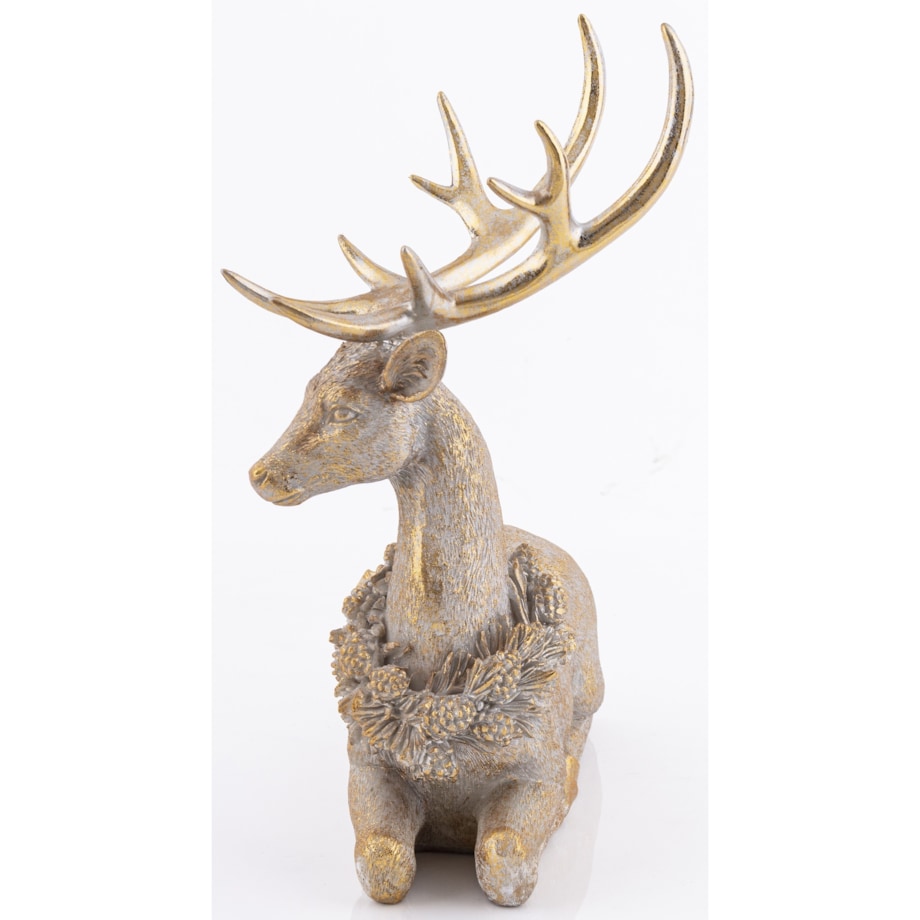 Figurka - Leżący renifer 30x26,5x16,5 cm TONAKAI brązowy