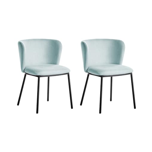Zestaw 2 krzeseł do jadalni MINA Błękitny