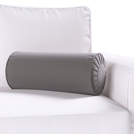 Poduszka wałek z zakładkami, brązowy welwet, Ø20 x 50 cm, Ingrid