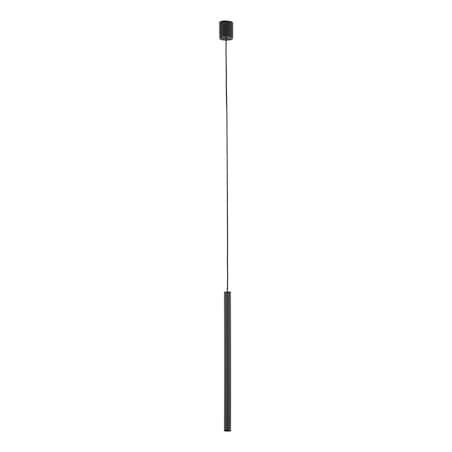 Lampa Wisząca Tk Lighting Ferro Czarna Ryflowana Metalowa Tuba Sopel Rurka 50Cm 1Xg9