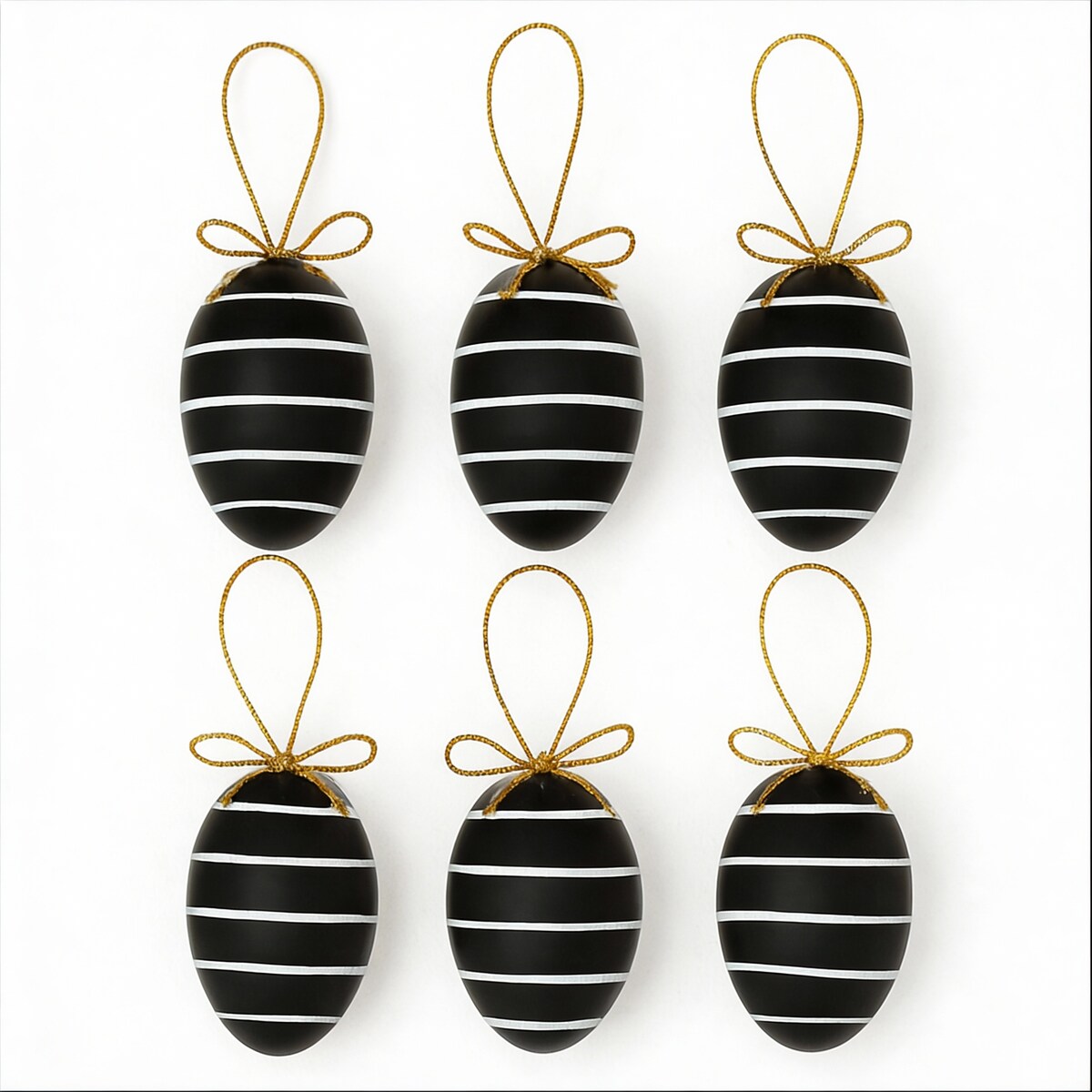 Dekoracja drewniana do powieszenia jajko 6 szt. wielkanocne na WIELKANOC