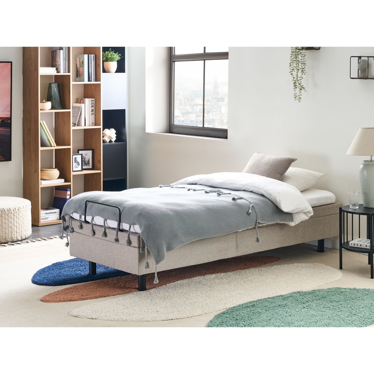 Łóżko regulowane bez zagłówka DUKE 80 x 200 cm Beżowy