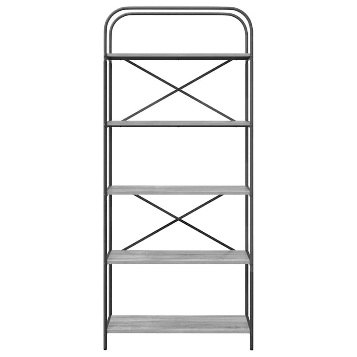 vidaXL Półka na książki Szary dąb sonoma 80 x 30 x 183 cm