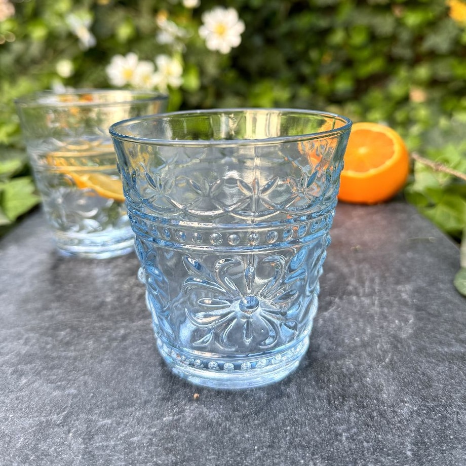 VILLA ITALIA Szklanka niebieska 250 ml FOLLY