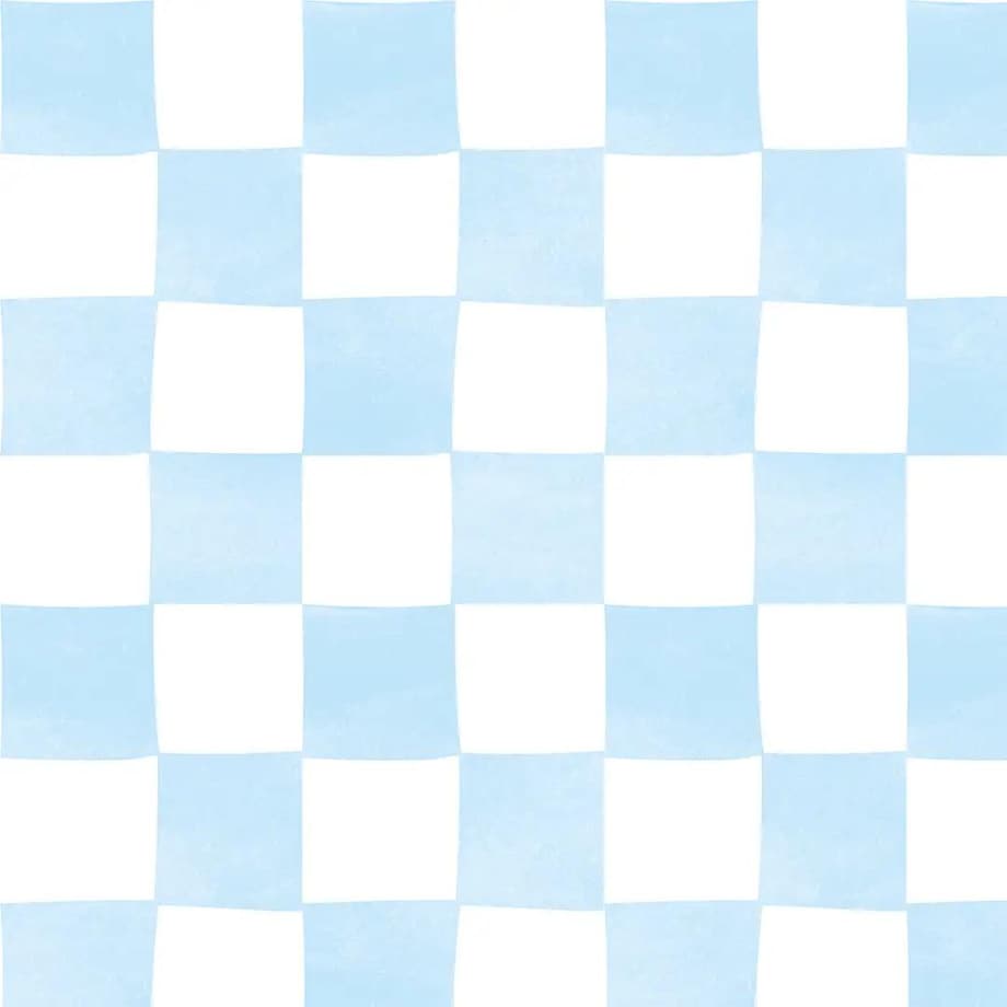 Bieżnik świąteczny - błękitna krata - 40x180