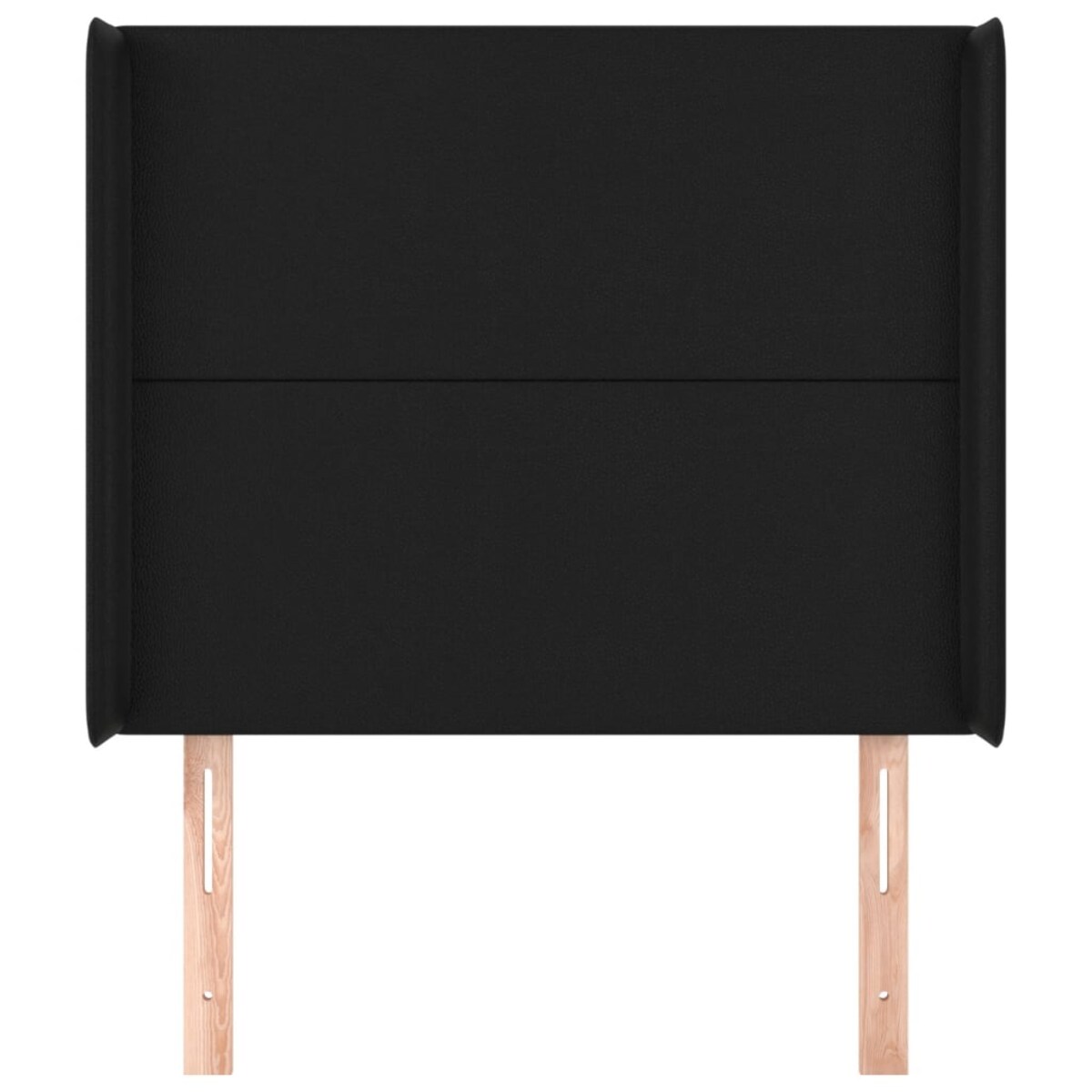 vidaXL Zagłówek uszak, czarny, 83x16x118/128 cm, sztuczna skóra