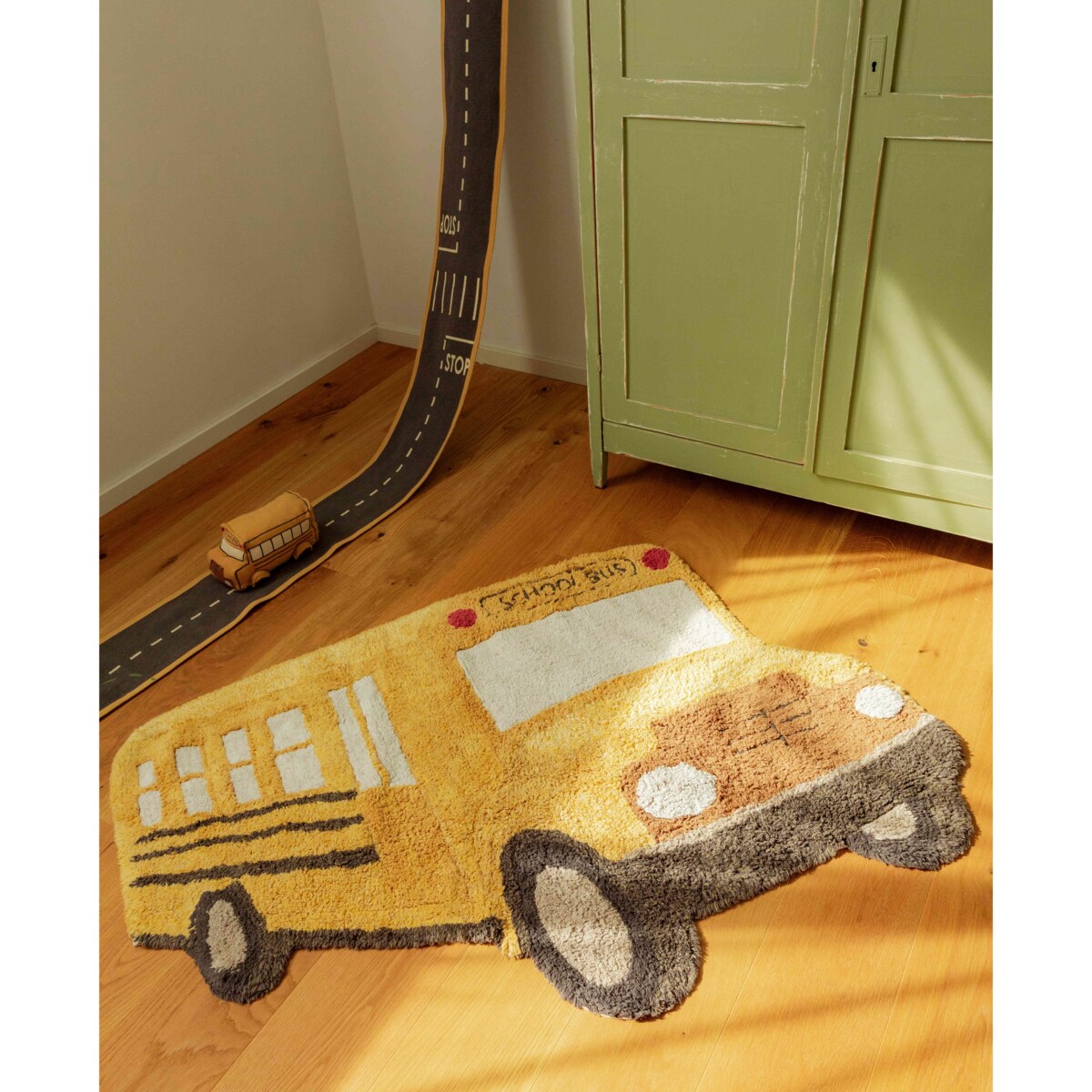 Dywan Bawełniany Autobus Szkolny do prania w pralce, Lorena Canals