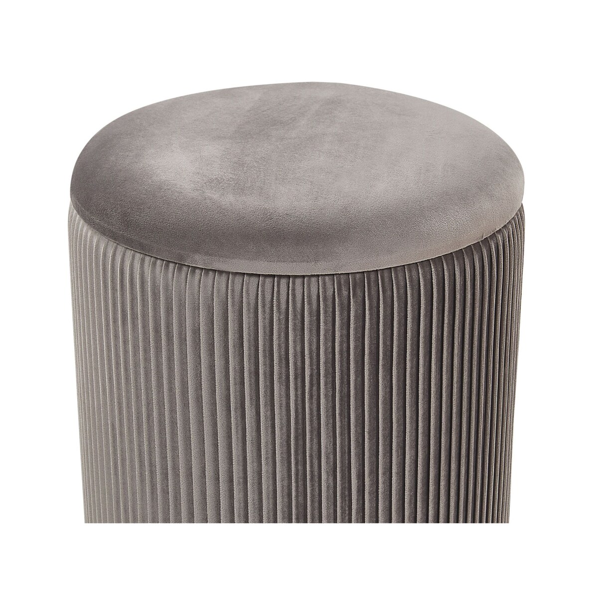 Zestaw 2 pufów ze schowkiem szary MIRAMAR