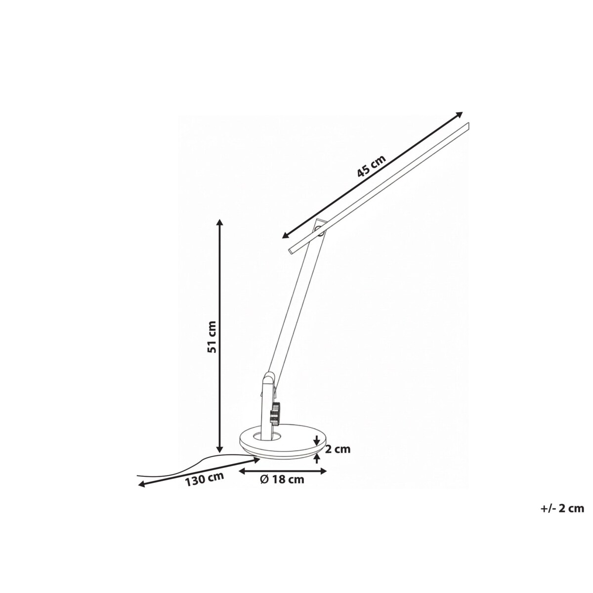 Lampa biurkowa LED CETUS Ze ściemniaczem Szary