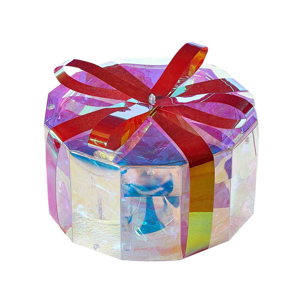 Zestaw 3 dekoracji ogrodowych LED prezenty świąteczne 30 cm wielokolorowy GRIMSEY