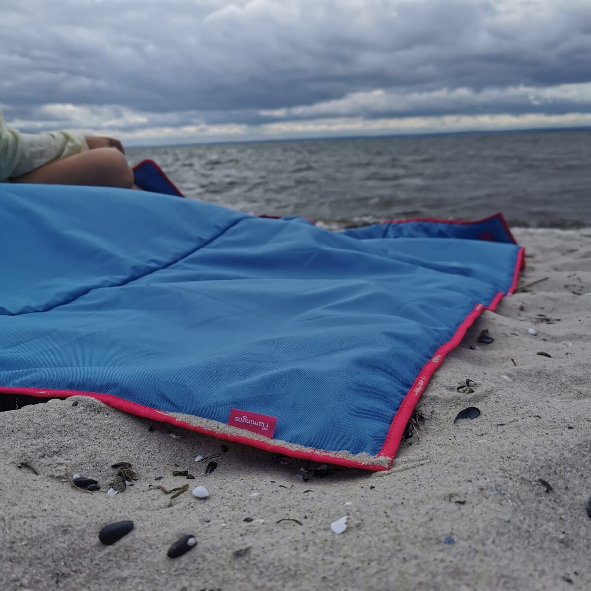 Mata na plażę 200x200 Blue Red