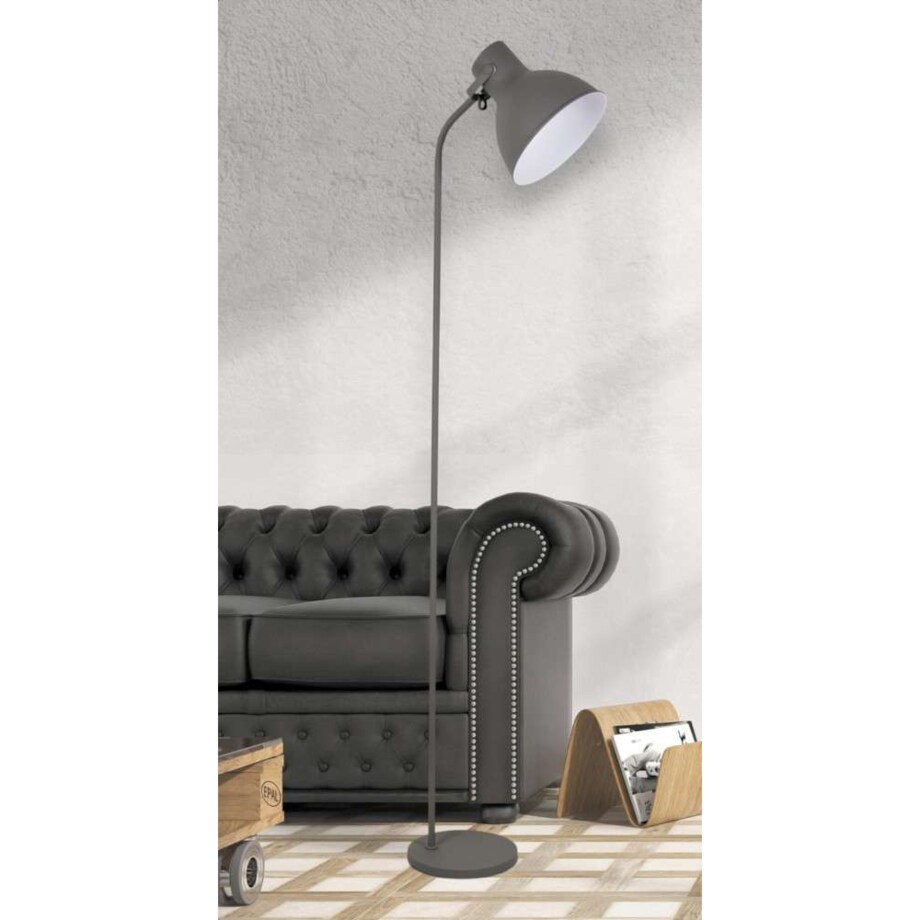 LAMPA podłogowa DEREK 4329 Rabalux stojąca OPRAWA do salonu szara