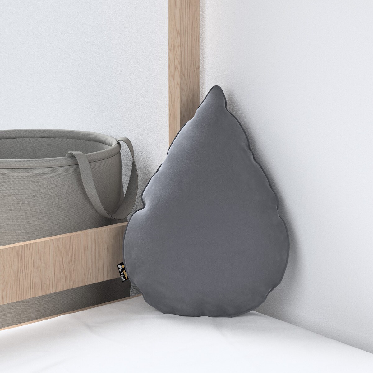 Poduszka Sweet Drop, grafitowy szary, 55x15x35cm, Posh Velvet