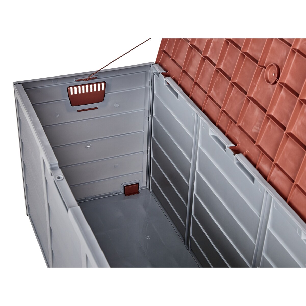 Skrzynia ogrodowa 112 x 50 cm szaro-brązowa LOCARNO