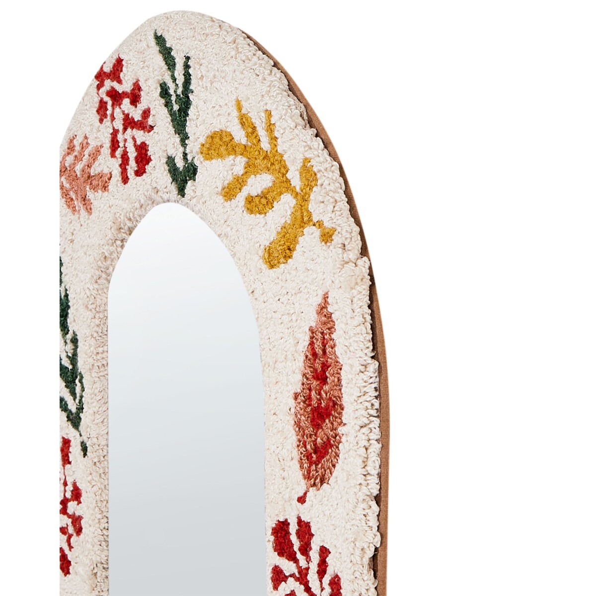 Lustro ścienne KUTAISI 40 cm 50 cm Bawełna Złamana biel