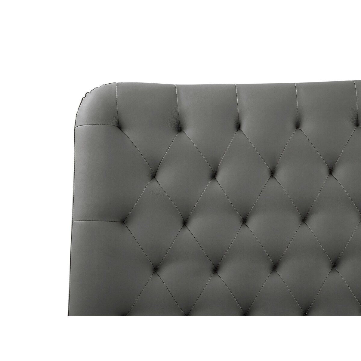 Łóżko ekoskóra 180 x 200 cm szare ESSONNE