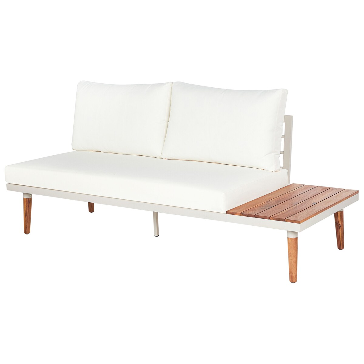 Duży zestaw wypoczynkowy dla 5 osób Drewno akacjowe Złamana biel CORATO