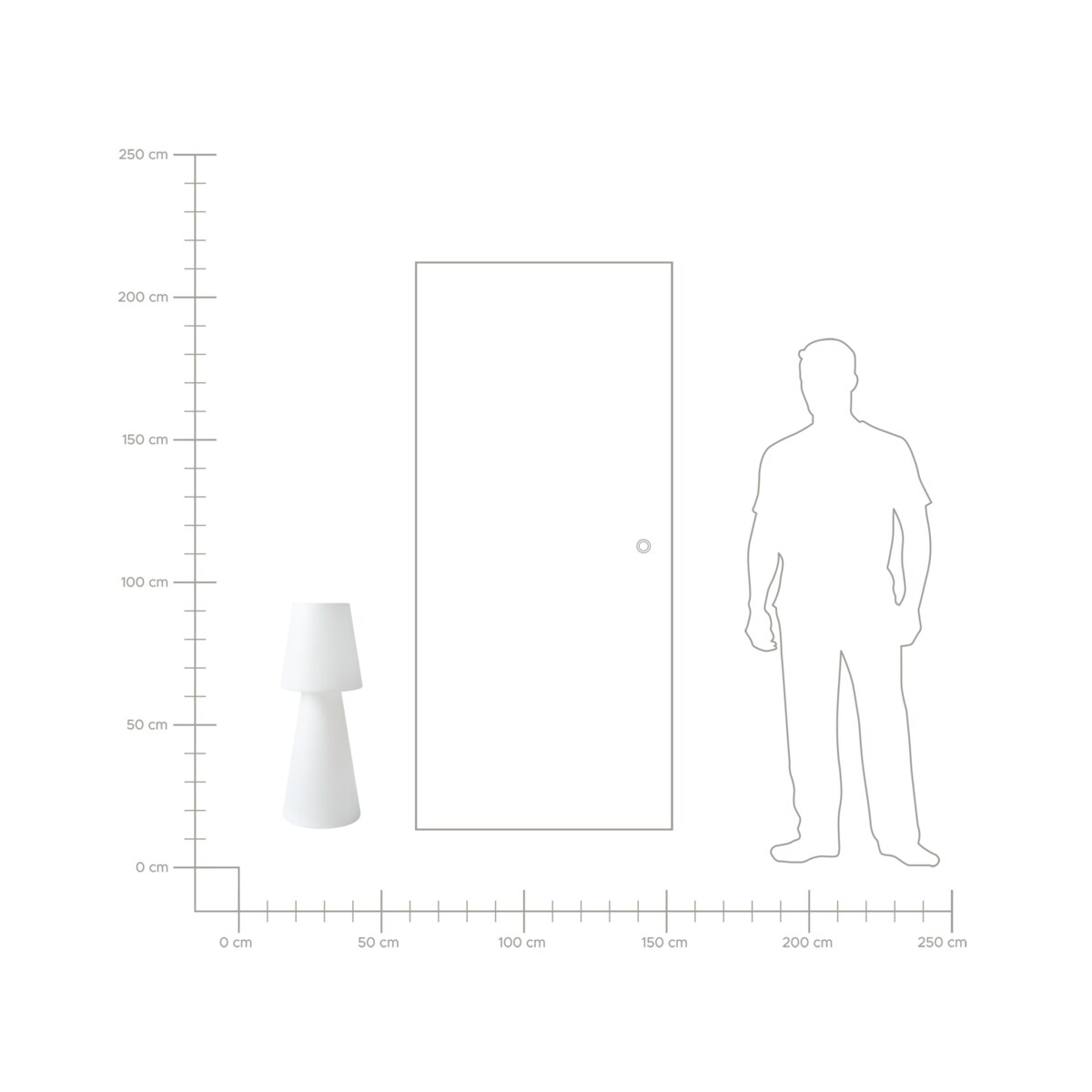 Lampa ogrodowa podłogowa LED SABANAS 80 cm Z pilotem Biały