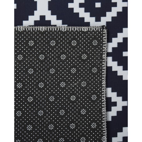 Dywan 60 x 200 cm czarno-biały KARUNGAL