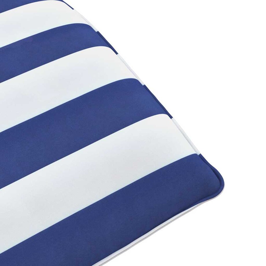 vidaXL Leżak składany niebieski i biały 175x54x8,5 cm tkanina Oxford