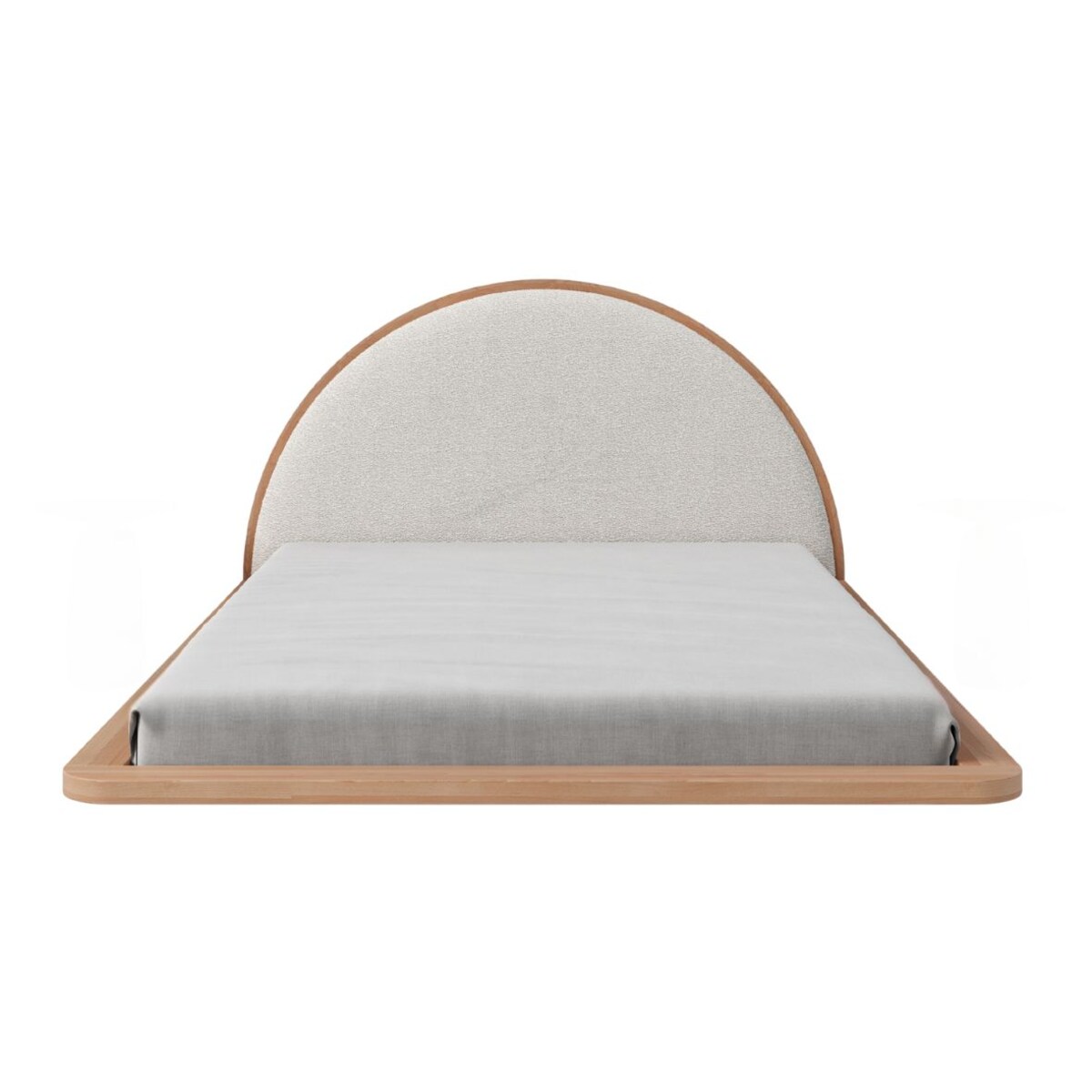 Łóżko lewitujące drewniane bukowe Visby MOMOKO / 160x200 cm, kolor naturalny