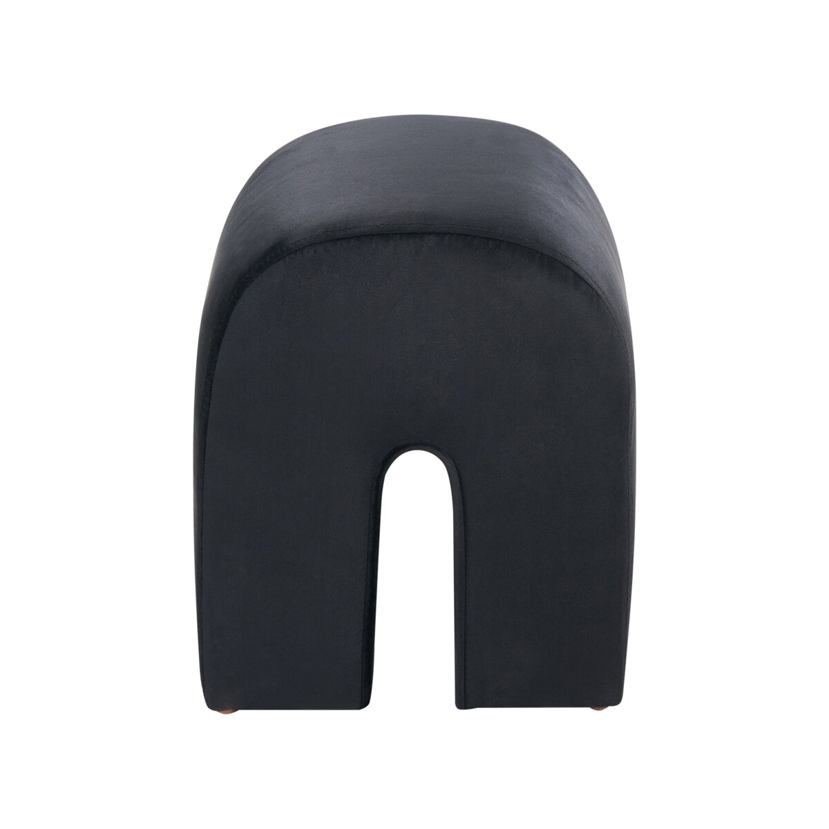 Puf welurowy 35 x 42 x 42 cm czarny MODOC