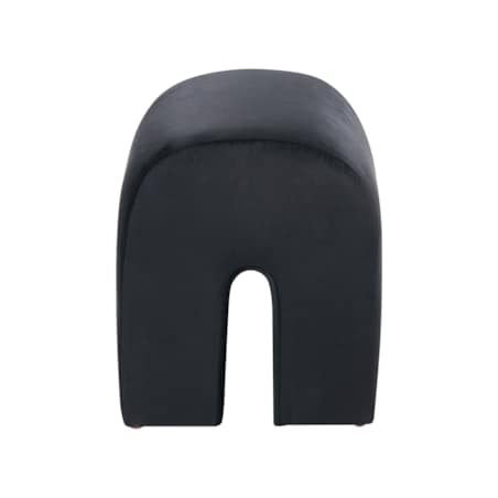 Puf welurowy 35 x 42 x 42 cm czarny MODOC