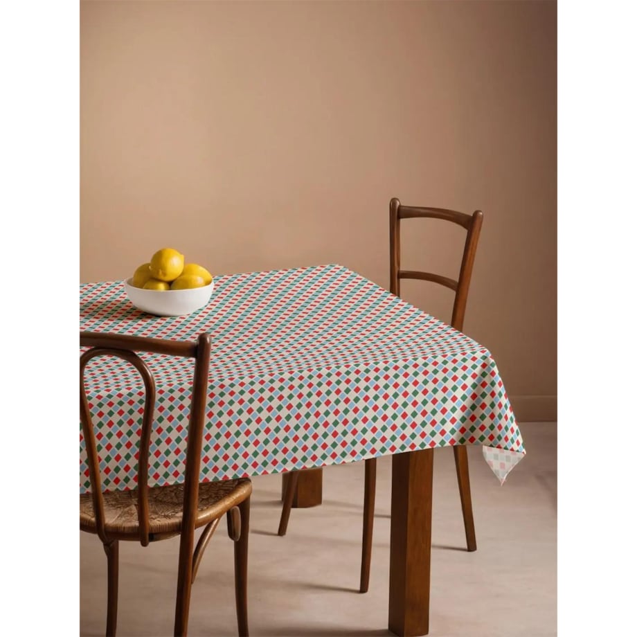 Obrus świąteczny - Świąteczna kratka 140x140 cm