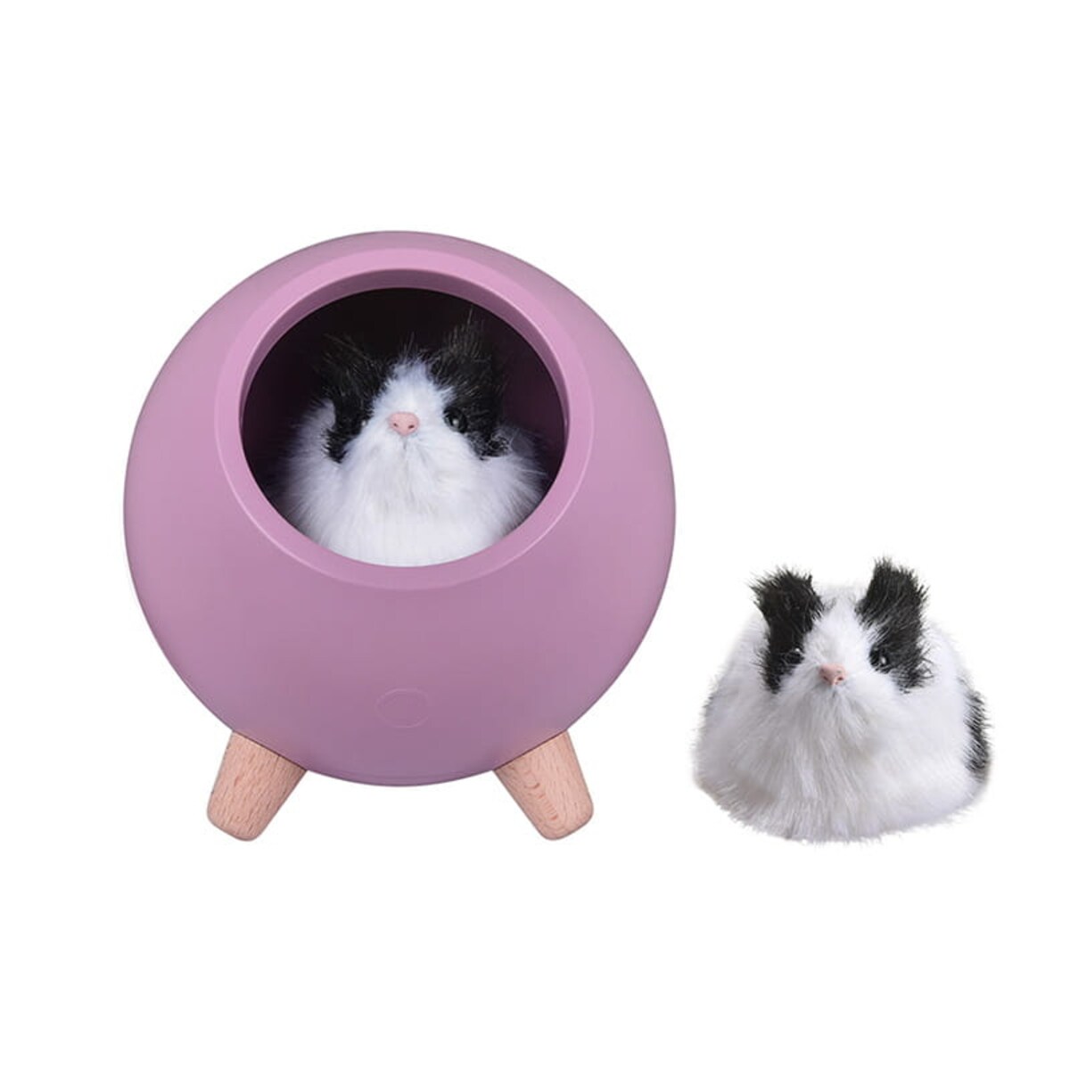 Lampka nocna dla dzieci z chomikiem - fioletowa