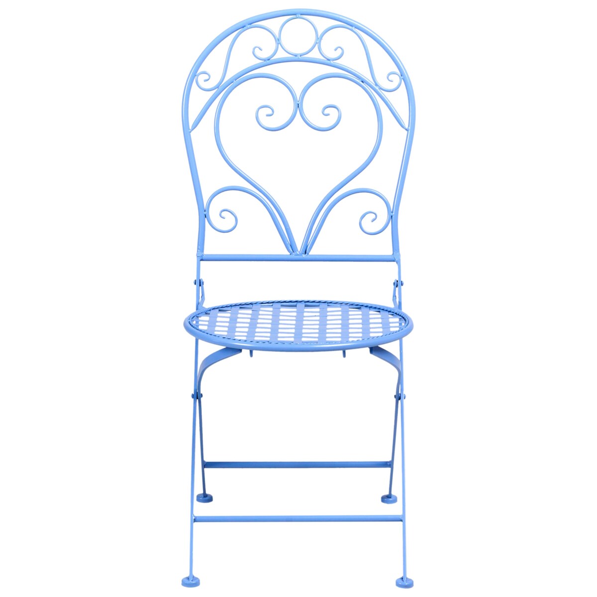 Zestaw 2 krzeseł ogrodowych ALBINIA Metal Niebieski