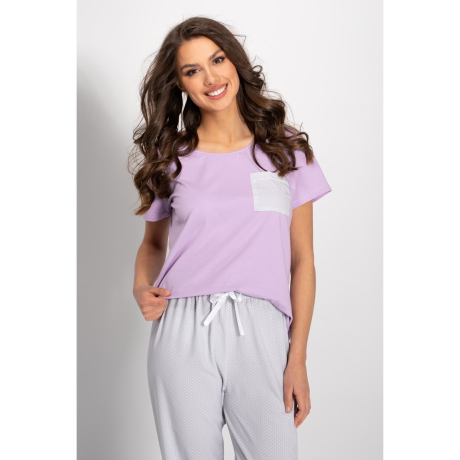 Piżama Caroline Lila-Grey, M