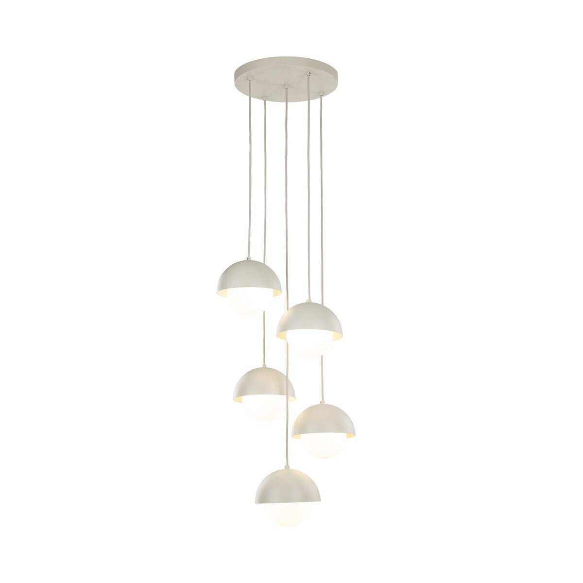 Lampa wisząca BONO BEIGE 10214 TK Lighting beżowo-biała 5xG9 regulowana do salonu i jadalni