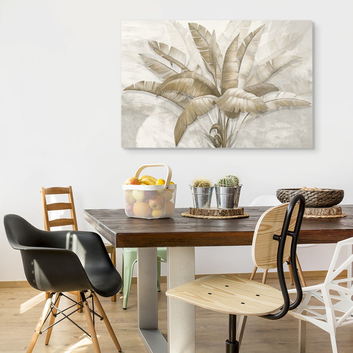 Obraz na płótnie drzewo bananowe w stylu boho 70x50cm