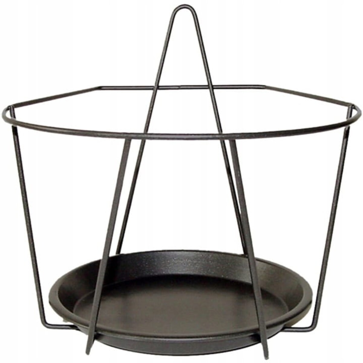 Kwietnik na ścianę metalowy GEOMETRYCZNY LOFTOWY czarny na doniczkę 22x20cm