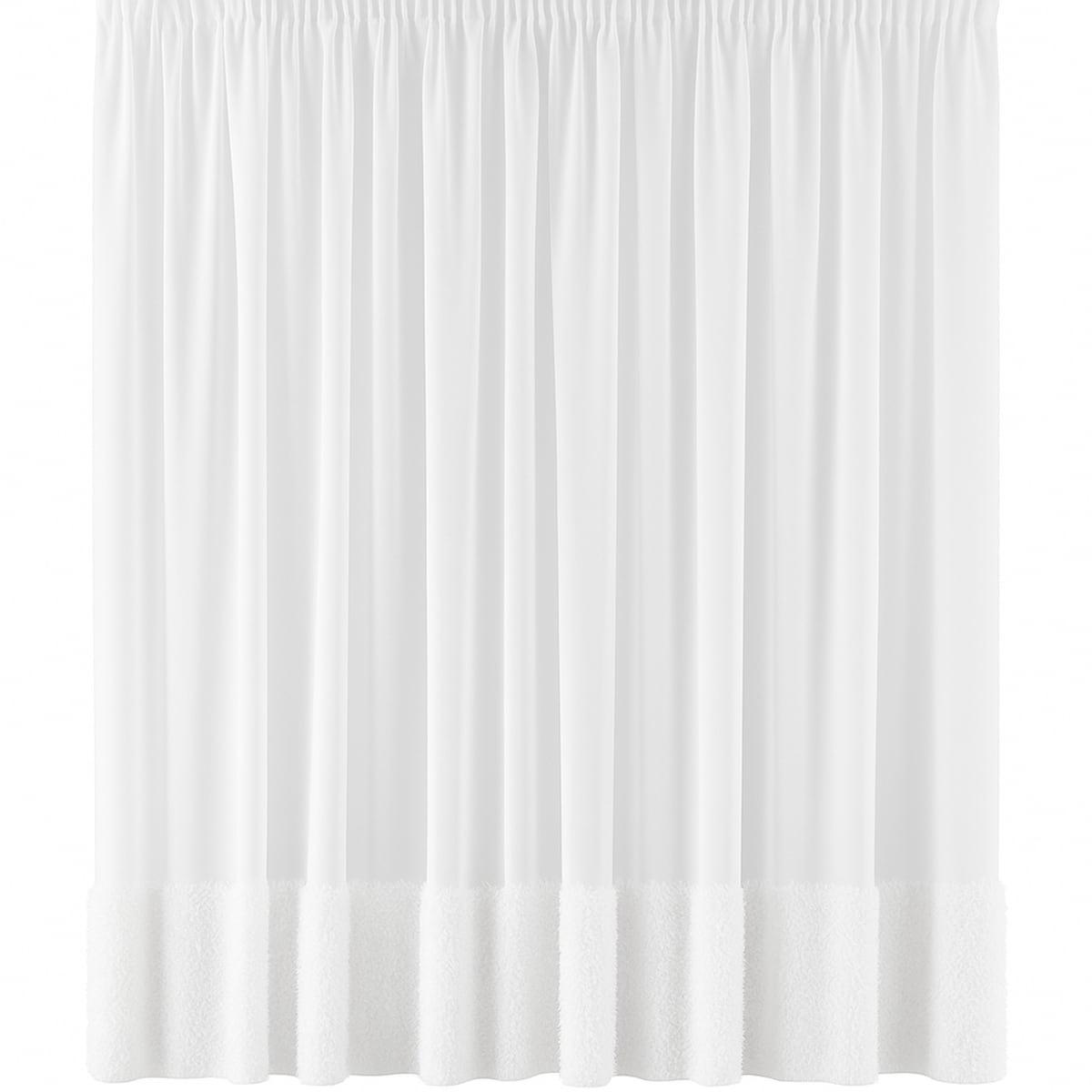 firana "lumiere 3d" z szyfonu biała | 140x250 taśma