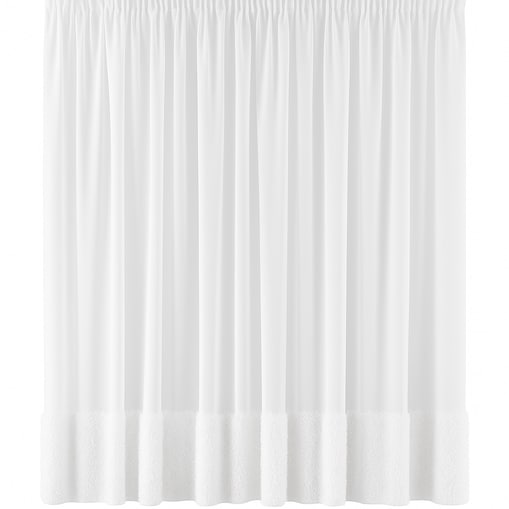 firana "lumiere 3d" z szyfonu biała | 140x250 taśma