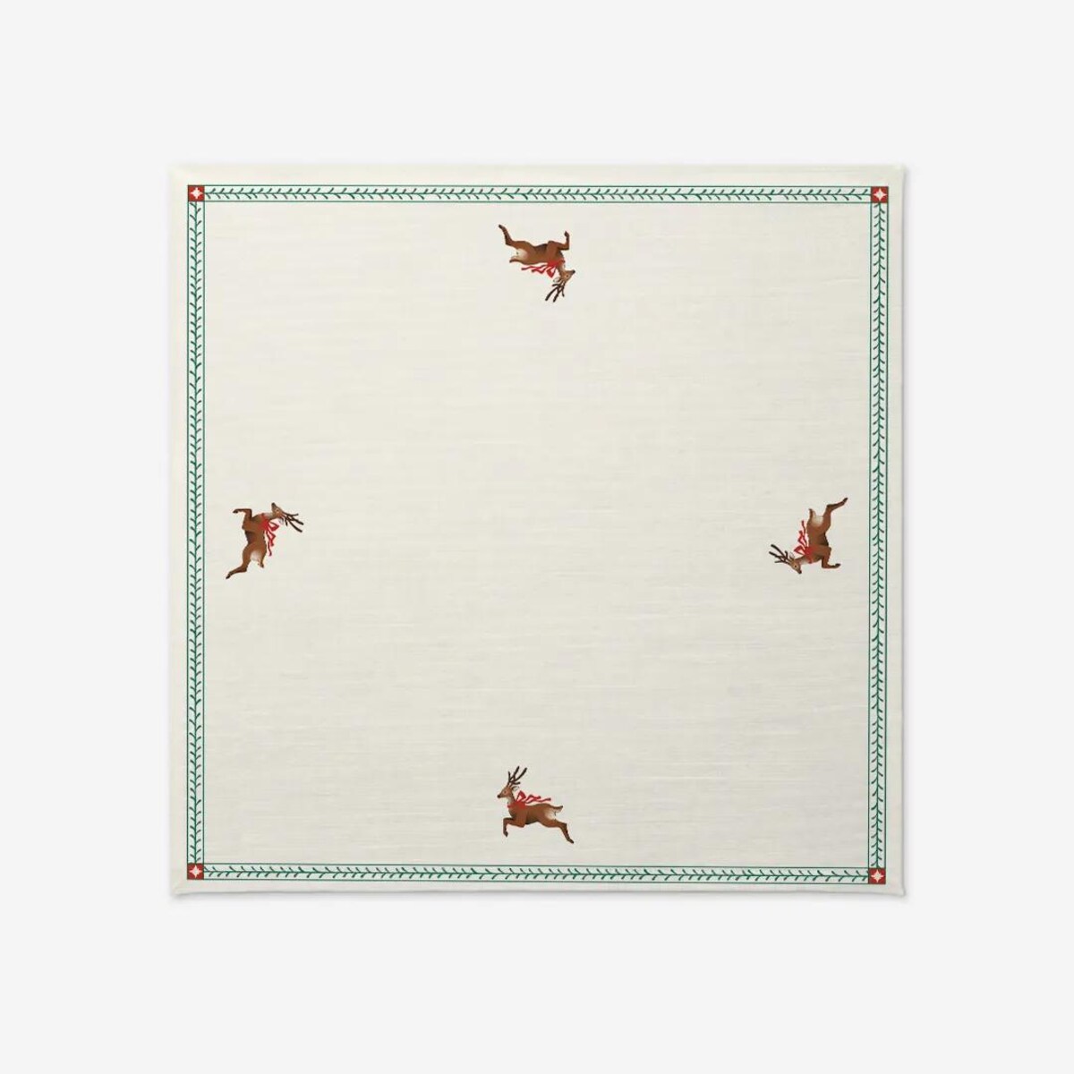 Obrus świąteczny - retro renifer - 100x100