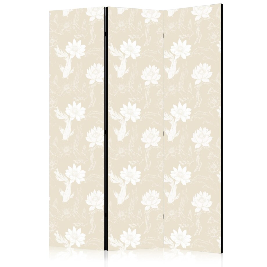 Parawan akustyczny Zwierzęta 135x172 cm 3-częściowy beżowy