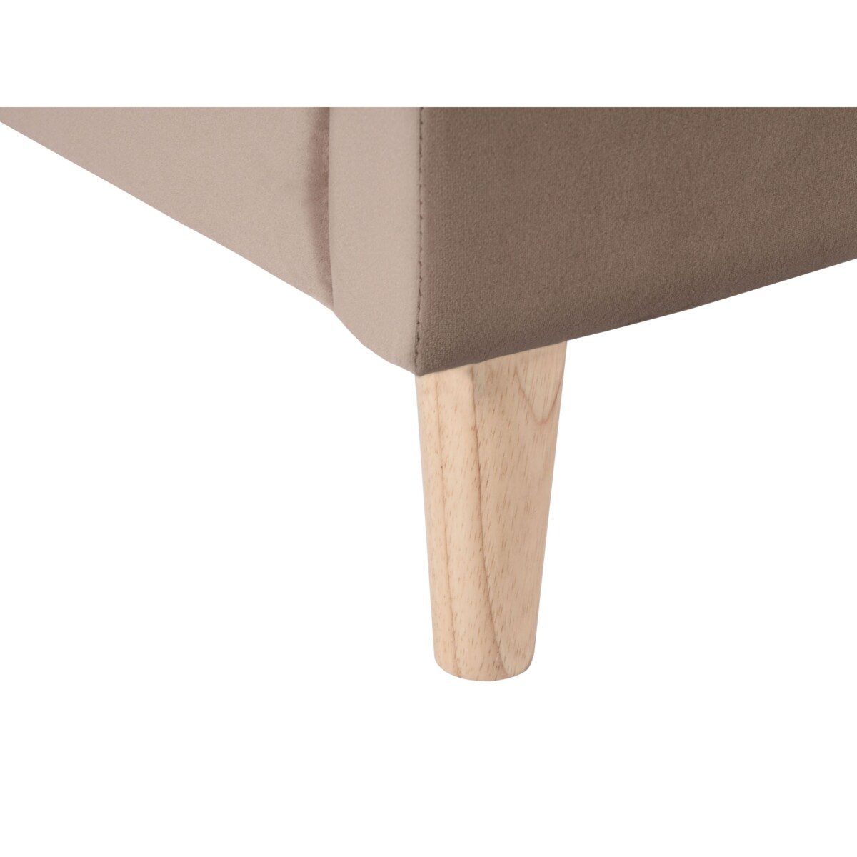 Łóżko Welur KERVAN 90 x 200 cm Brązowy