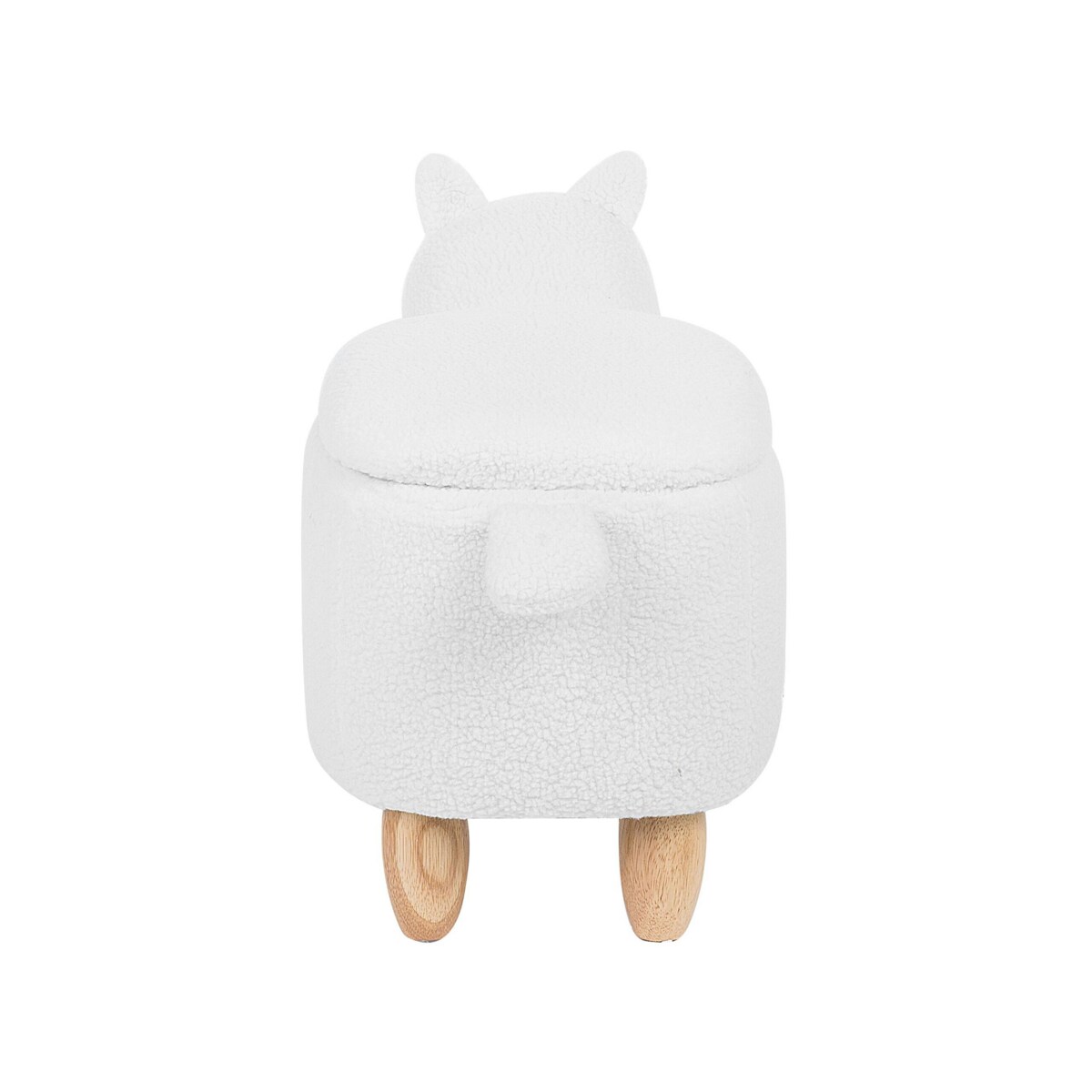 Pufa zwierzak ze schowkiem biała ALPACA