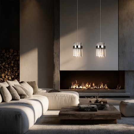 Lampa sufitowa wisząca Light Prestige Vetro chrom 2 x E14 1 szt.
