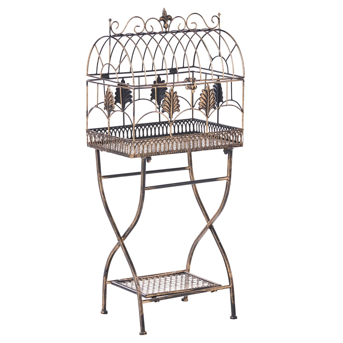 Zestaw 2 regałów z półkami SICILY Metal 43/37 cm 30/27 cm Czarny